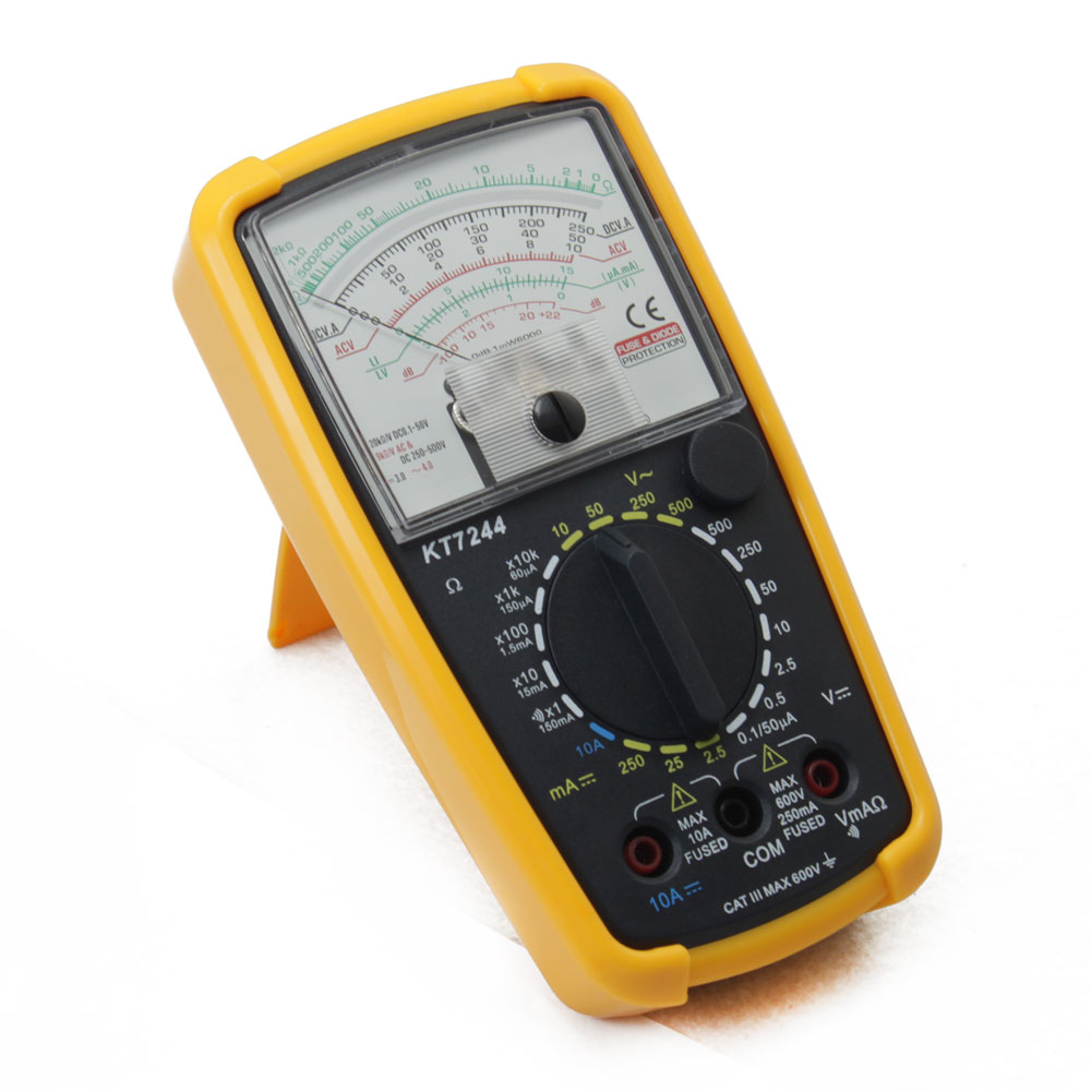 KT7244 Pointer Display Analog Multimeter Volt Meter AC DC OHM Tester