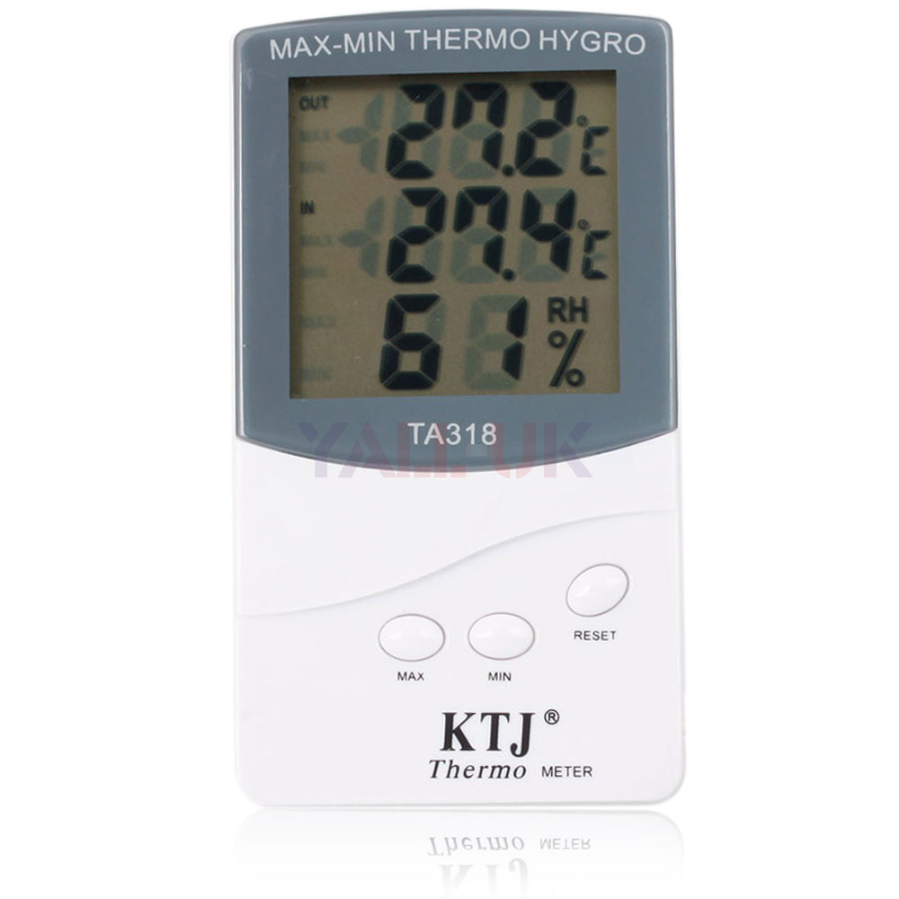 KTJ TA318 Digital LCD Indoor/Outdoor Thermometer Hygrometer Humidity Meter UK eBay
